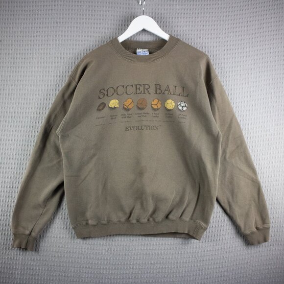 Gildan Heavyweight 2000's Soccer ball Evolution Sweater - Picture 1 of 8